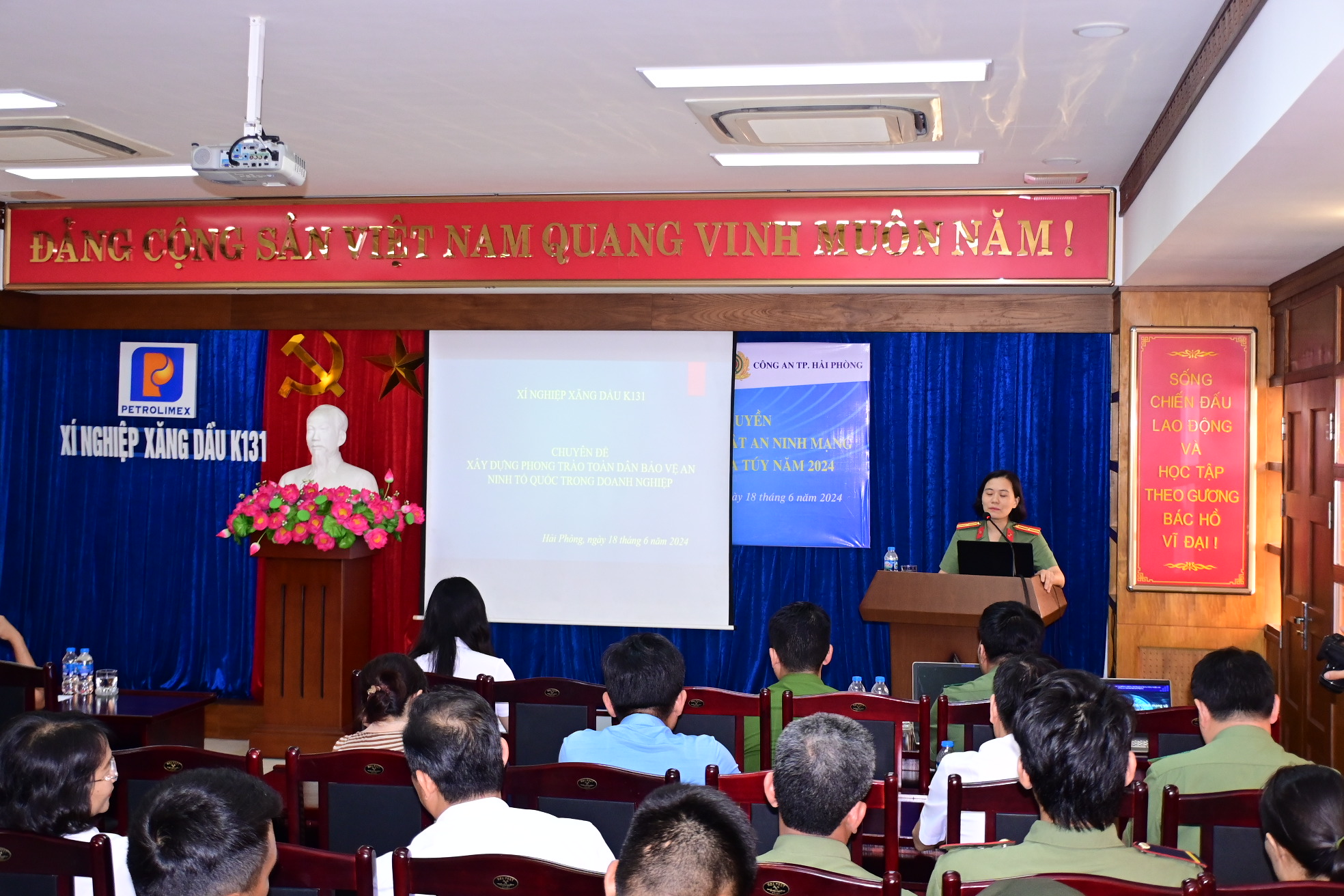 Tuyên truyền phong trào “Toàn dân bảo vệ ANTQ”, Luật An ninh mạng và phòng chống tệ nạn ma tuý tại Xí nghiệp xăng dầu K131